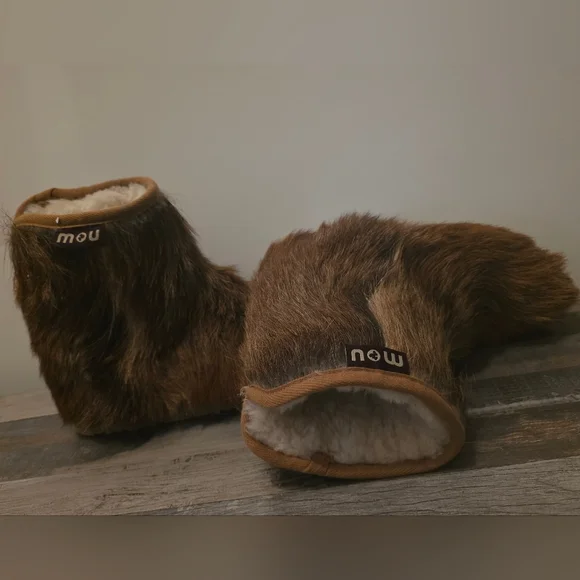 Mou Brown and Tan Fur Boots - Picture 7 of 8